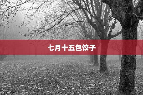 七月十五包饺子