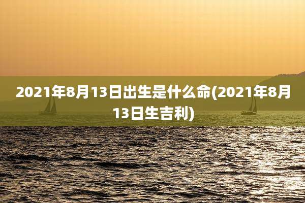 2021年8月13日出生是什么命(2021年8月13日生吉利)