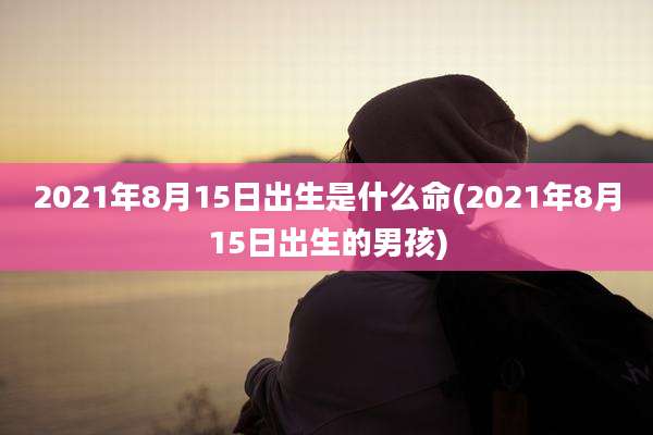 2021年8月15日出生是什么命(2021年8月15日出生的男孩)