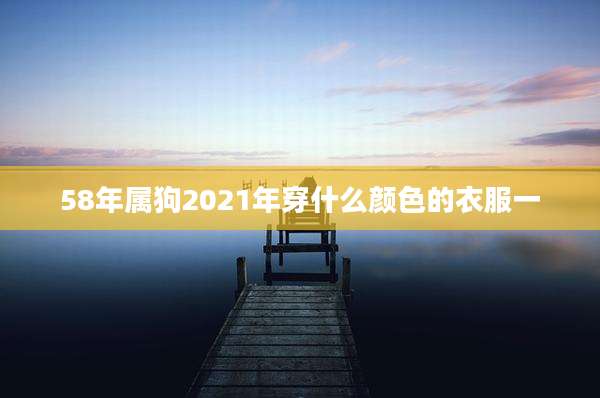 58年属狗2021年穿什么颜色的衣服一