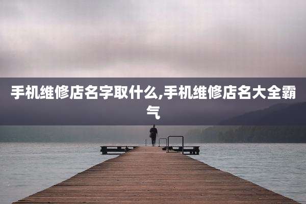 手机维修店名字取什么,手机维修店名大全霸气
