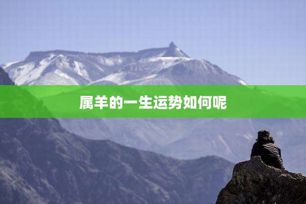 属羊的一生运势如何呢