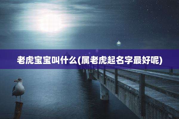 老虎宝宝叫什么(属老虎起名字最好呢)