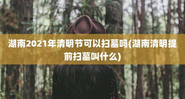 湖南2021年清明节可以扫墓吗(湖南清明提前扫墓叫什么)