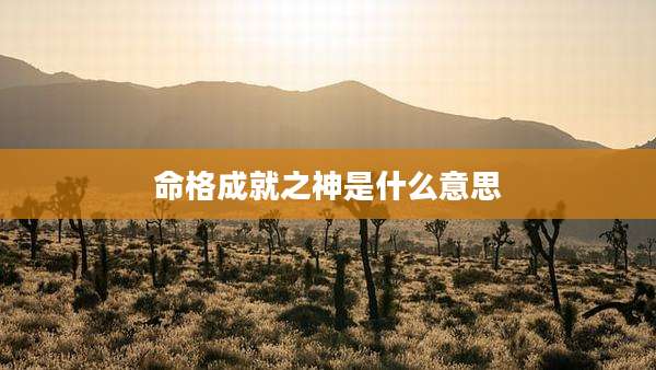 命格成就之神是什么意思