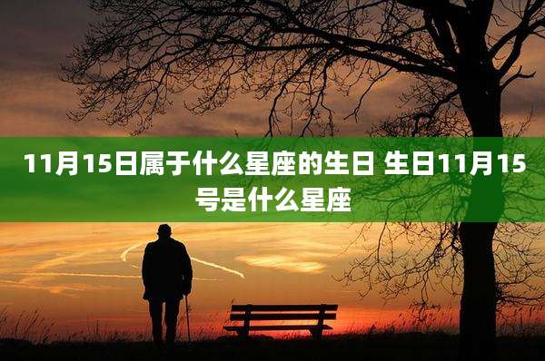 11月15日属于什么星座的生日 生日11月15号是什么星座