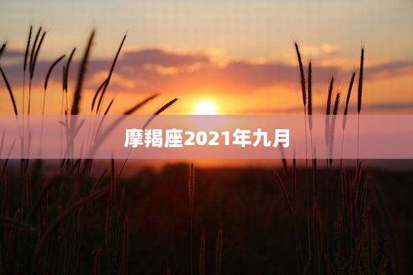 摩羯座2021年九月