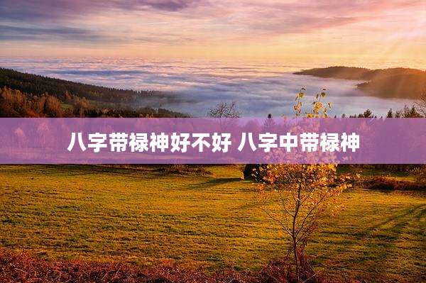 八字带禄神好不好 八字中带禄神
