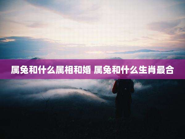 属兔和什么属相和婚 属兔和什么生肖最合