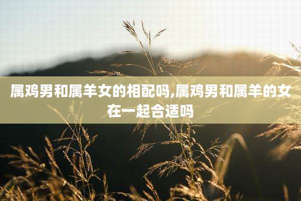 属鸡男和属羊女的相配吗,属鸡男和属羊的女在一起合适吗