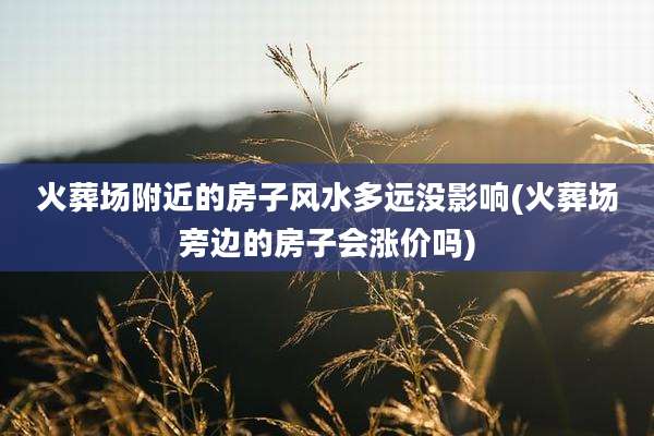 火葬场附近的房子风水多远没影响(火葬场旁边的房子会涨价吗)