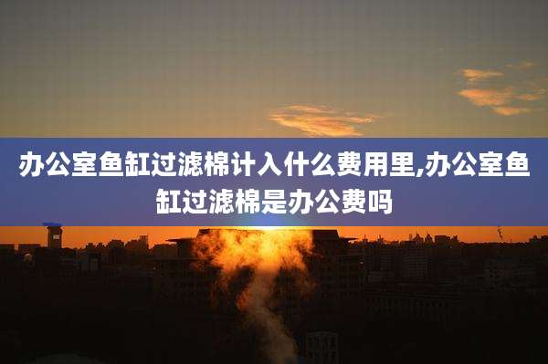 办公室鱼缸过滤棉计入什么费用里,办公室鱼缸过滤棉是办公费吗