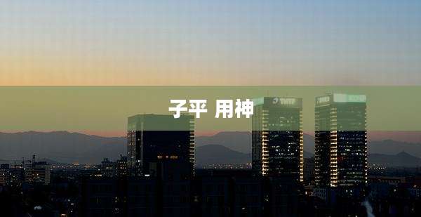 子平 用神