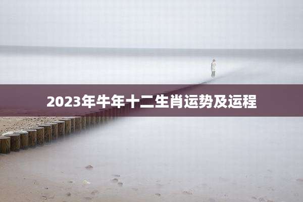 2023年牛年十二生肖运势及运程