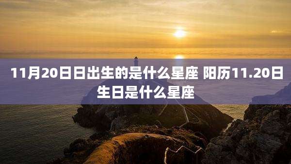 11月20日日出生的是什么星座 阳历11.20日生日是什么星座