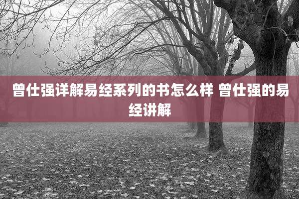 曾仕强详解易经系列的书怎么样 曾仕强的易经讲解