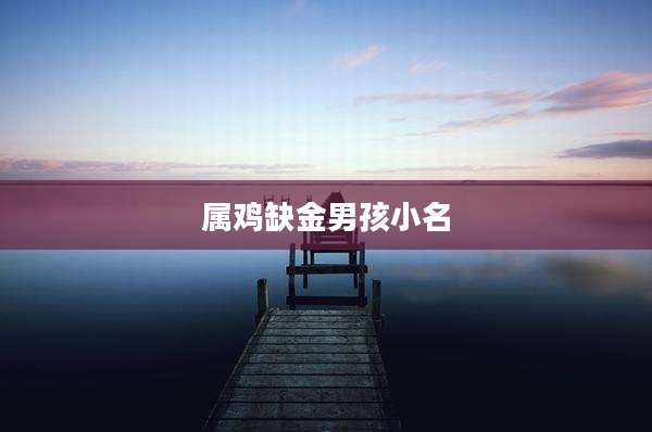 属鸡缺金男孩小名