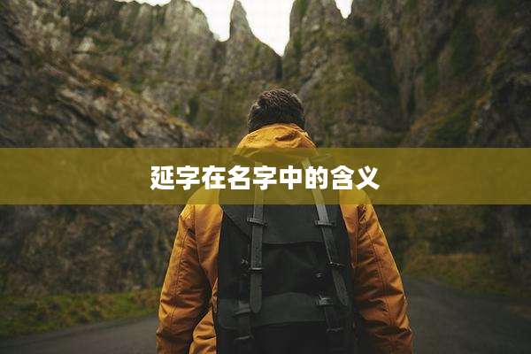 延字在名字中的含义