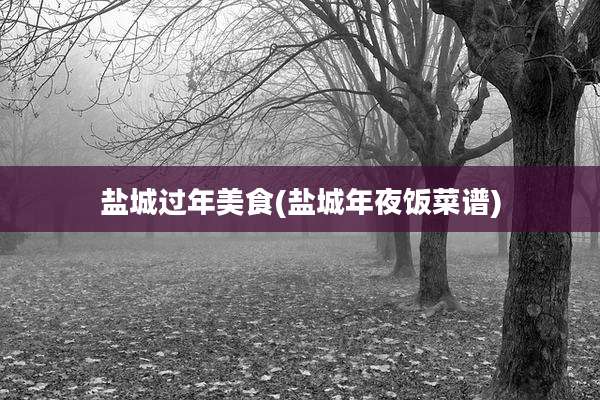 盐城过年美食(盐城年夜饭菜谱)