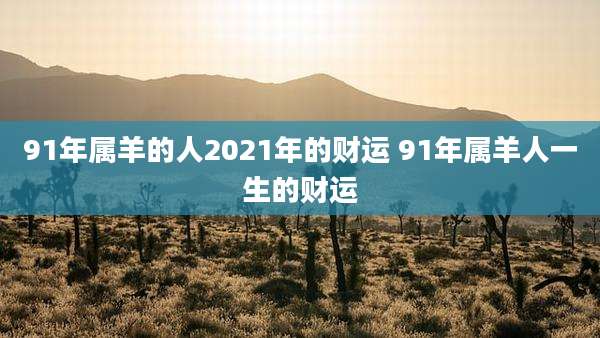 91年属羊的人2021年的财运 91年属羊人一生的财运