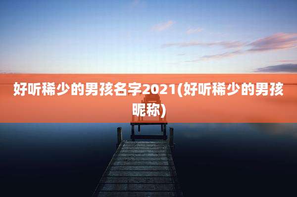 好听稀少的男孩名字2021(好听稀少的男孩昵称)