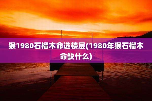 猴1980石榴木命选楼层(1980年猴石榴木命缺什么)