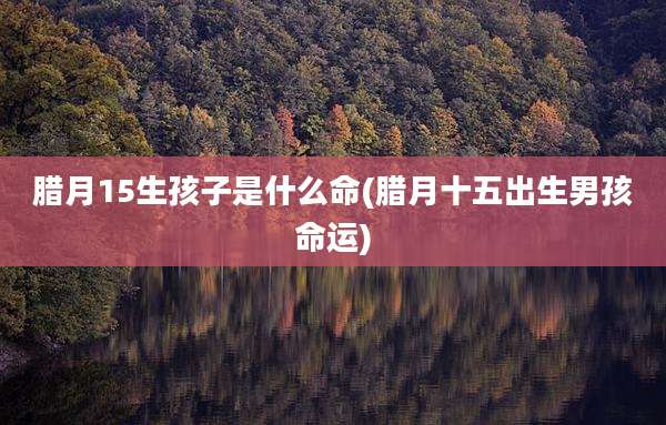 腊月15生孩子是什么命(腊月十五出生男孩命运)