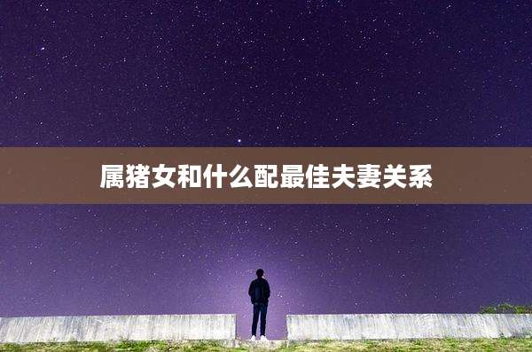 属猪女和什么配最佳夫妻关系