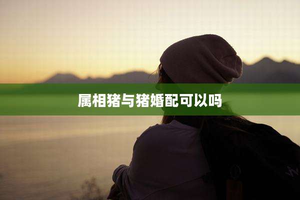 属相猪与猪婚配可以吗