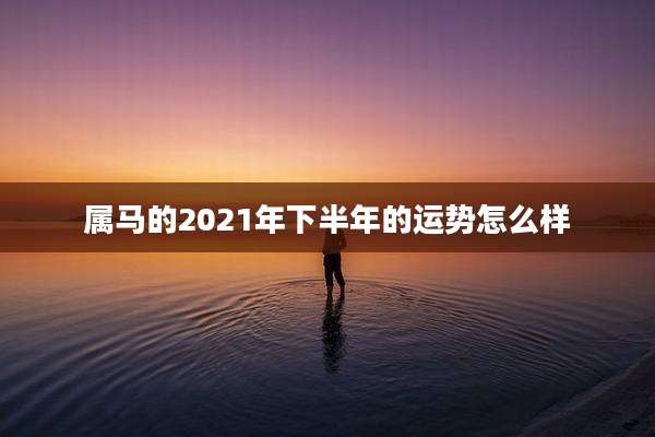 属马的2021年下半年的运势怎么样