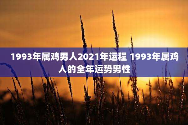 1993年属鸡男人2021年运程 1993年属鸡人的全年运势男性