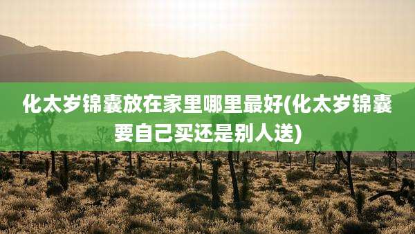 化太岁锦囊放在家里哪里最好(化太岁锦囊要自己买还是别人送)