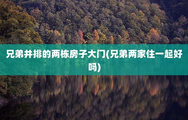 兄弟并排的两栋房子大门(兄弟两家住一起好吗)