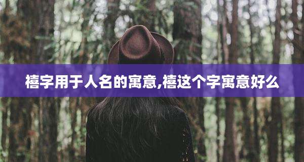 禧字用于人名的寓意,禧这个字寓意好么