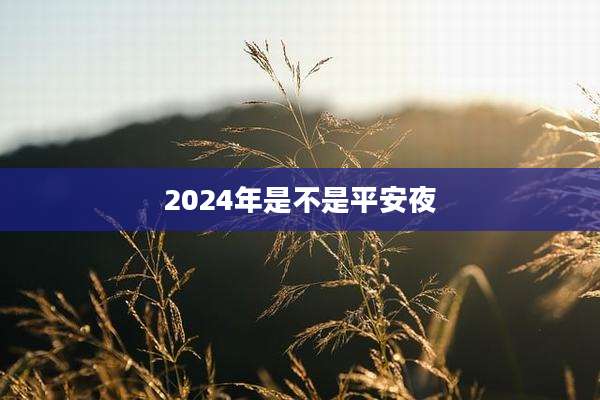 2024年是不是平安夜