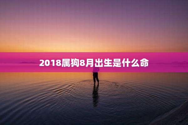 2018属狗8月出生是什么命