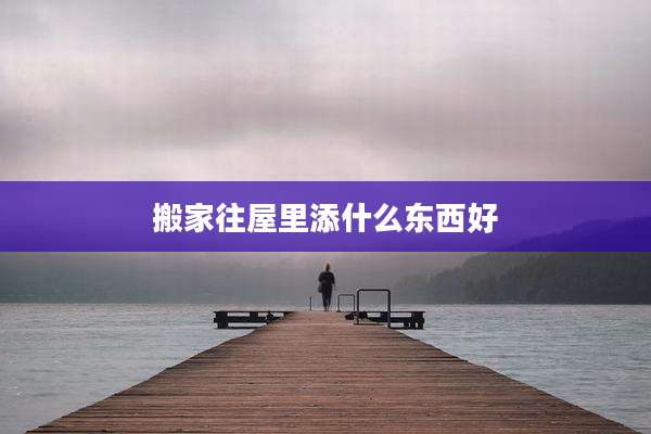 搬家往屋里添什么东西好