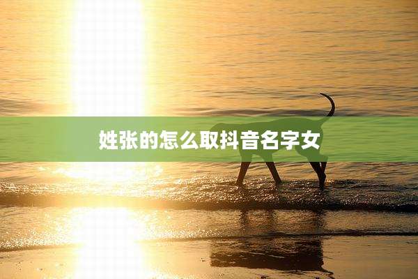 姓张的怎么取抖音名字女