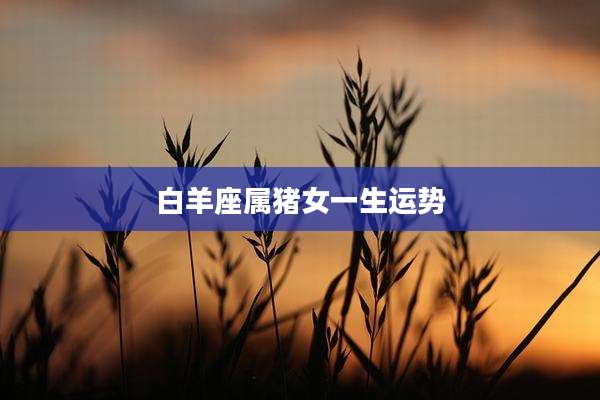 白羊座属猪女一生运势