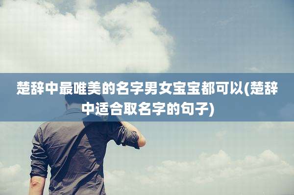 楚辞中最唯美的名字男女宝宝都可以(楚辞中适合取名字的句子)