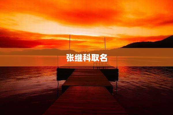 张继科取名