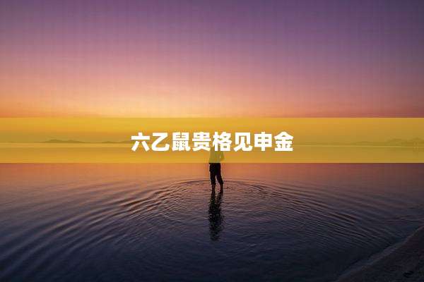 六乙鼠贵格见申金