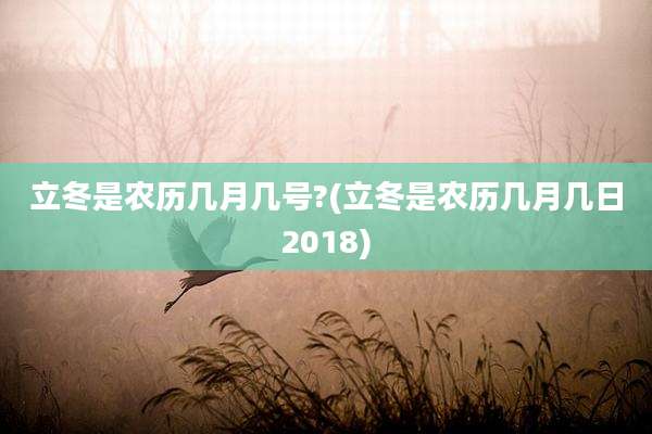 立冬是农历几月几号?(立冬是农历几月几日2018)