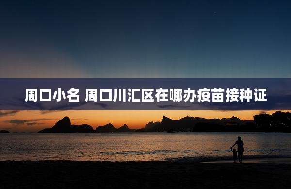 周口小名 周口川汇区在哪办疫苗接种证