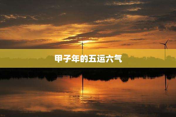甲子年的五运六气