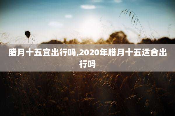 腊月十五宜出行吗,2020年腊月十五适合出行吗