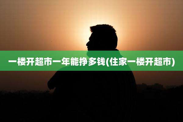 一楼开超市一年能挣多钱(住家一楼开超市)