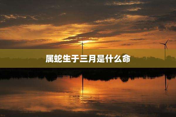属蛇生于三月是什么命