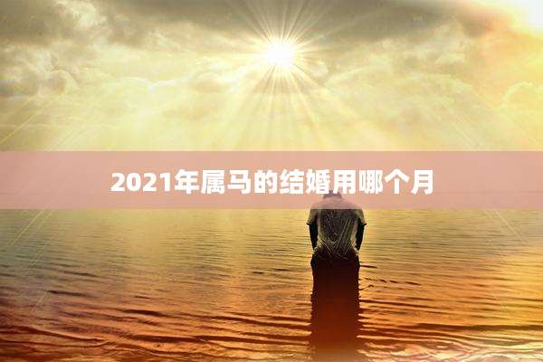2021年属马的结婚用哪个月