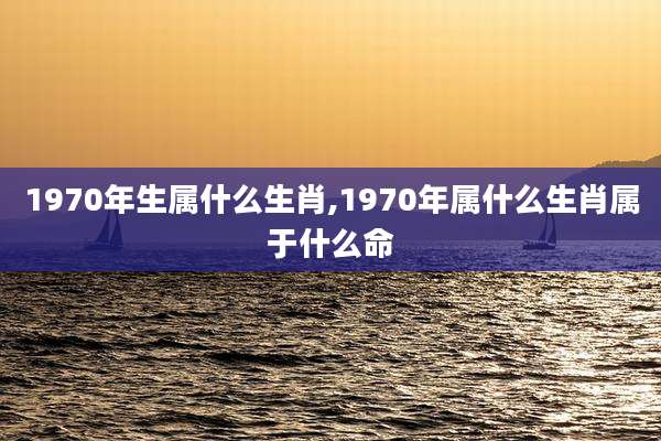 1970年生属什么生肖,1970年属什么生肖属于什么命